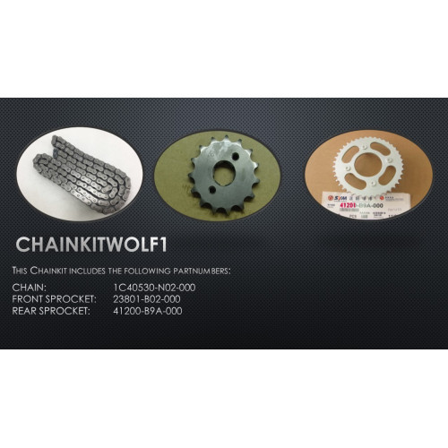 CHAINKIT WOLF125 PU12E1-6/125 SBN/PU12EA