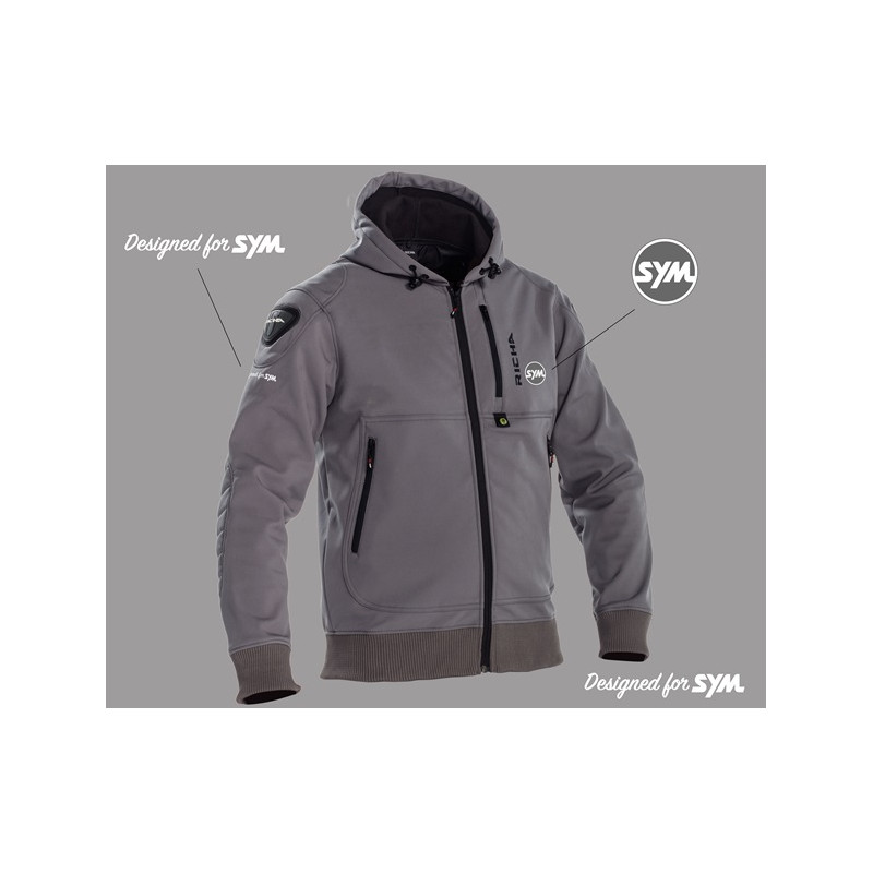 ATOM HOODIE GREY SYM L