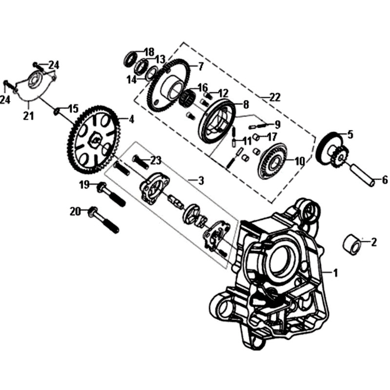 STARTING CLUTCH OUTER ASSY.